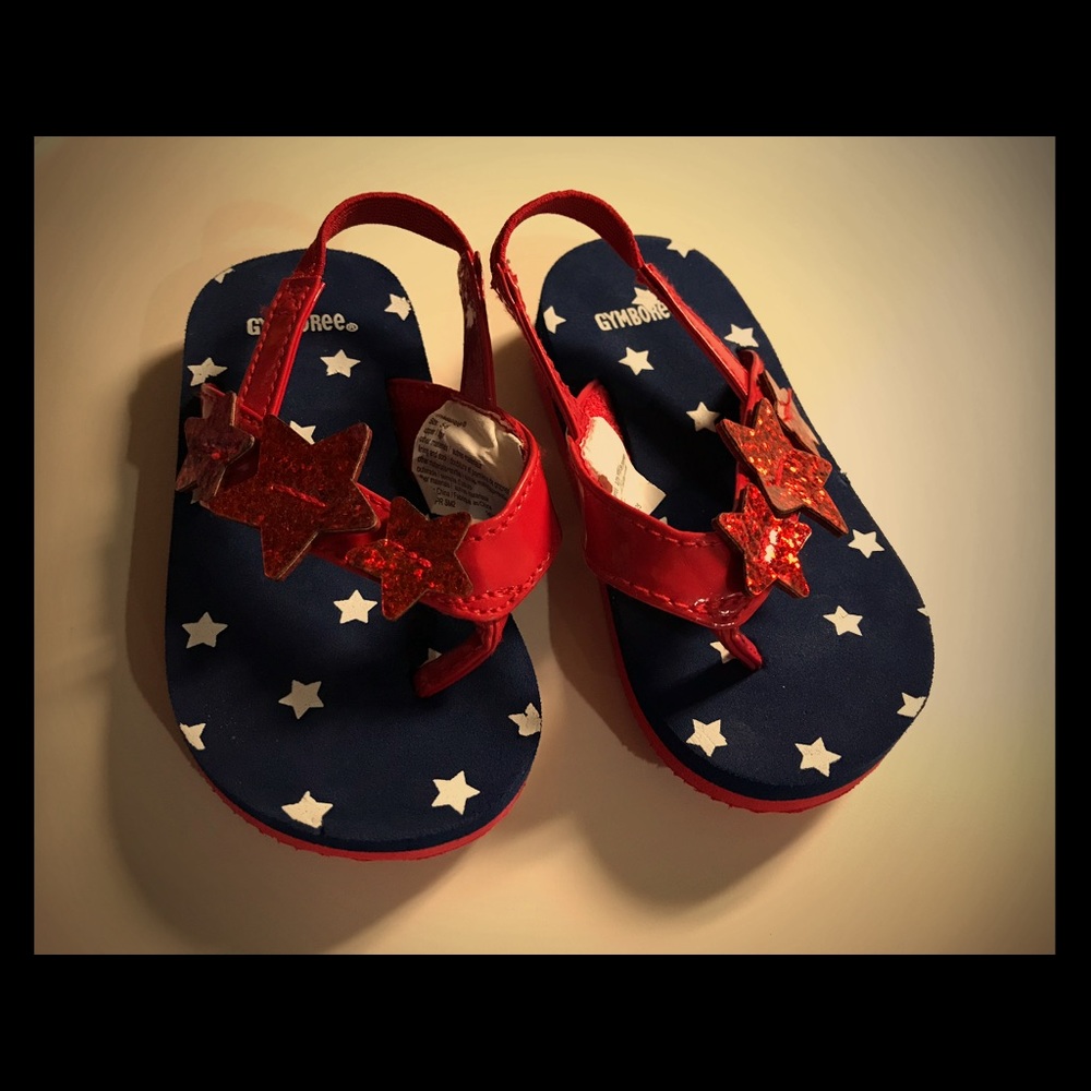 Gymboree 4th of July flip flops toddlers